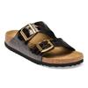 Birkenstock Arizona Leather Croc Print - Black